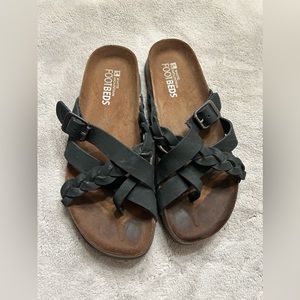 White Mountain Leather Footbed Sandals